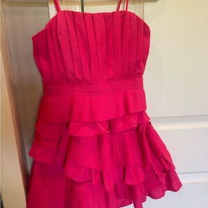 DO+BE Pink Strapless Ruffle Mini Dress